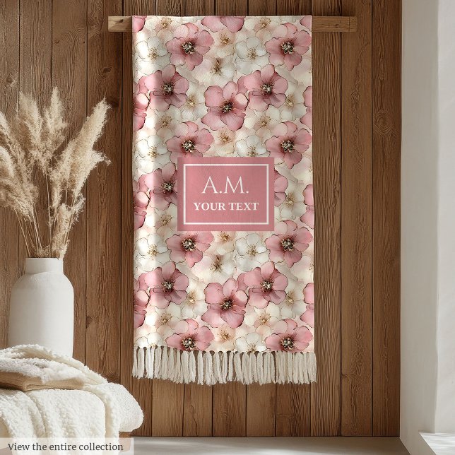 Blasse Rosa-Eleganz Personalisierte Soft-Pastell-D Fleecedecke (Pale Pink Elegance Personalized Soft Pastel Throw Fleece Blanket)