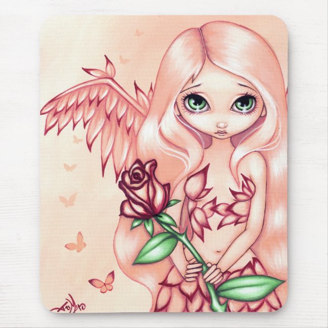 "Blasse Rose" Mousepad (Vorne)