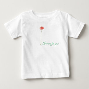 Blasse rote Gerbera-Blüte Baby T-shirt