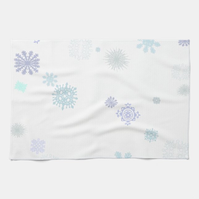 Blasse Schneeflocken Handtuch (Horizontal)