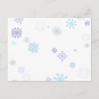 Blasse Schneeflocken Postkarte