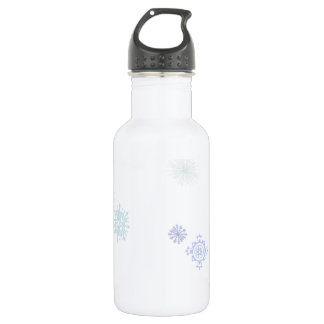 Blasse Schneeflocken Trinkflasche