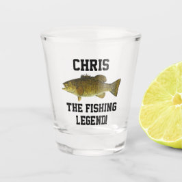 Blässebezeichnung "Smallmouth Bass Fishing Name Le Schnapsglas