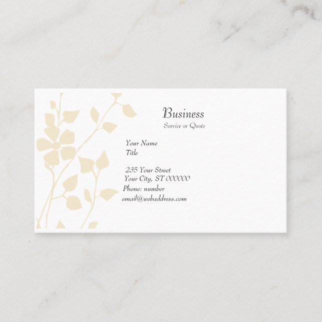 Blasser Blumenextravaganz-weich Pastell Visitenkarte (Vorderseite)