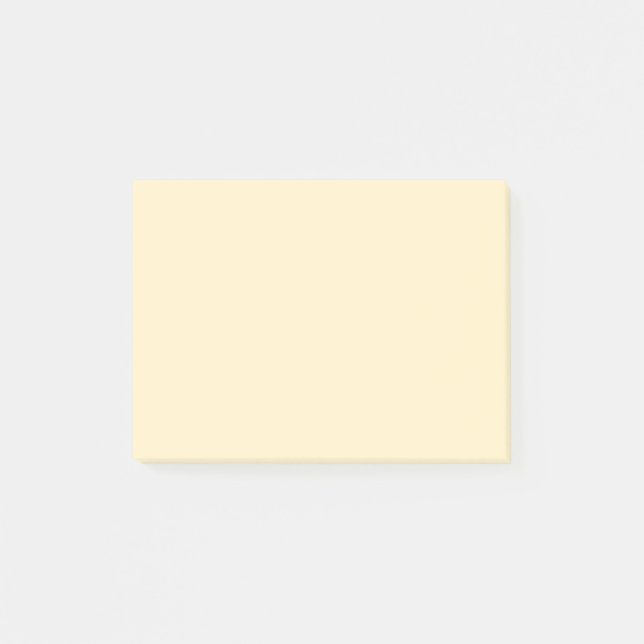 Blasser Buttercup Gelbe Farbe Post-it Klebezettel (Vorderseite)