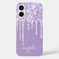 Blasser Lila Glitzer Tropfen Glam Signatur