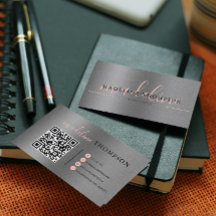 Blasser Orange Metallic Brush Steel Script QR Code