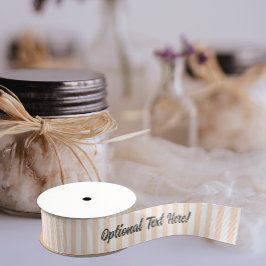 Blasser Pfirsichstreifen mit Ihrem Namen oder Okca Ripsband