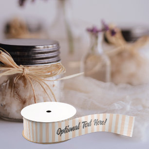 Blasser Pfirsichstreifen mit Ihrem Namen oder Okca Ripsband