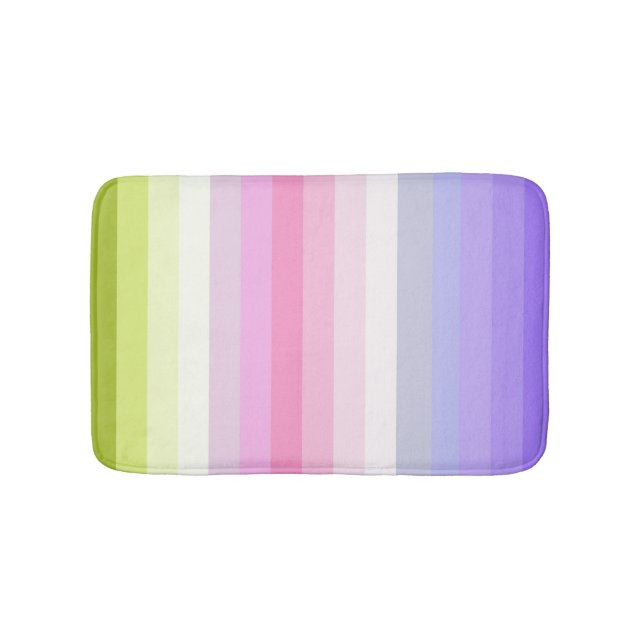 Blasser Regenbogen Stripes Bad-Dekor Badematte (Vorderseite)