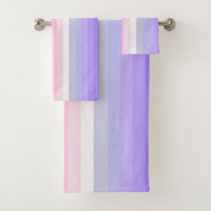 Blasser Regenbogen Stripes Bad-Dekor Badhandtuch Set