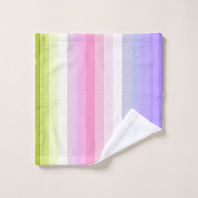 Blasser Regenbogen Stripes Bad-Dekor Waschlappen (Waschlappen)