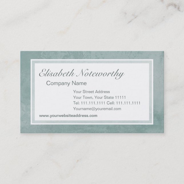 Blasser Vintager Aquagrunge-Effekt-alte Visitenkarte (Vorderseite)