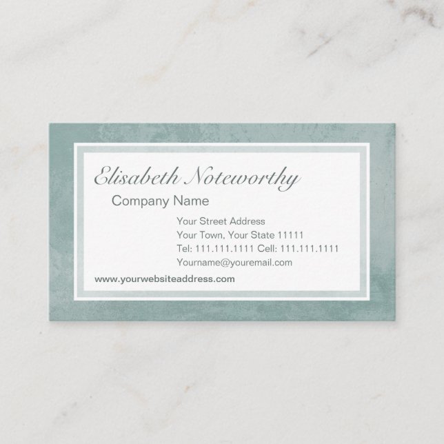 Blasser Vintager Aquagrunge-Effekt-alte Visitenkarte (Vorderseite)