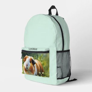 Blasses Aqua-Einzelbild Ihres Haustieres Bedruckter Rucksack