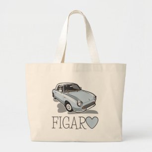 Blasses Aqua Nissan Figaros Jumbo Stoffbeutel