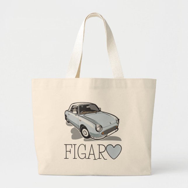 Blasses Aqua Nissan Figaros Jumbo Stoffbeutel (Vorne)