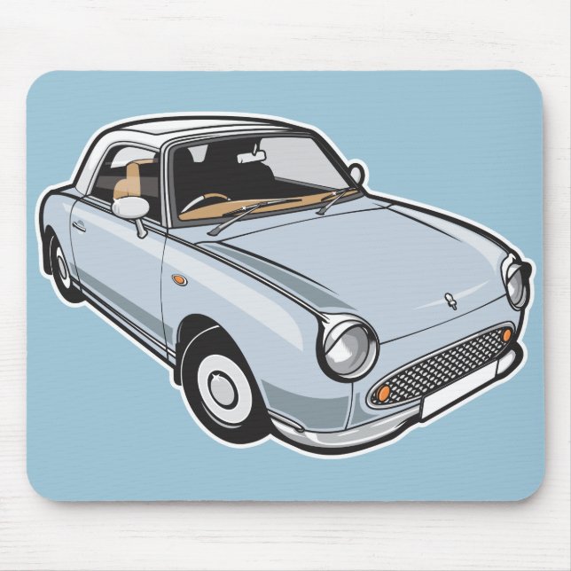 Blasses Aqua Nissan Figaros Mousepad (Vorne)