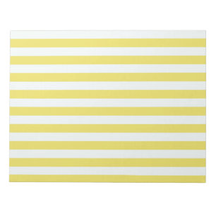 Blasses Gold und weiße Streifen von Shirley Taylor Notizblock