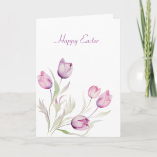 Blasses Lila Flora Ostern Karte
