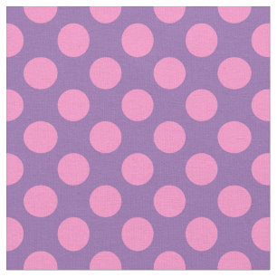 Blasses Lila mit rosa Polka-Punkten Stoff