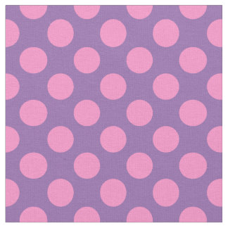 Blasses Lila mit rosa Polka-Punkten Stoff