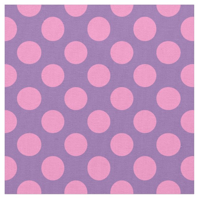 Blasses Lila mit rosa Polka-Punkten Stoff (Nahaufnahme)
