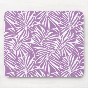 Blasses Lila tropisches Leaf-Wiederholmuster Mousepad