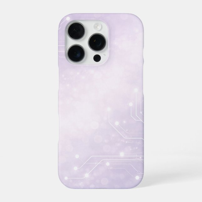 Blasses Lila und Perlgrau KI-Kunst  iPhone Hülle (Rückseite)