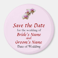 Blasses Magenta und weiße Orchideen Save the Date