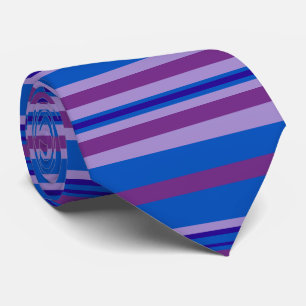 Blasses Mauve Deep Lila Light Blue Strips Krawatte