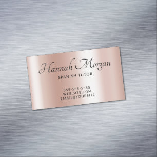Blasses Roségold Elegantes Ombre Magnetische Visitenkarte