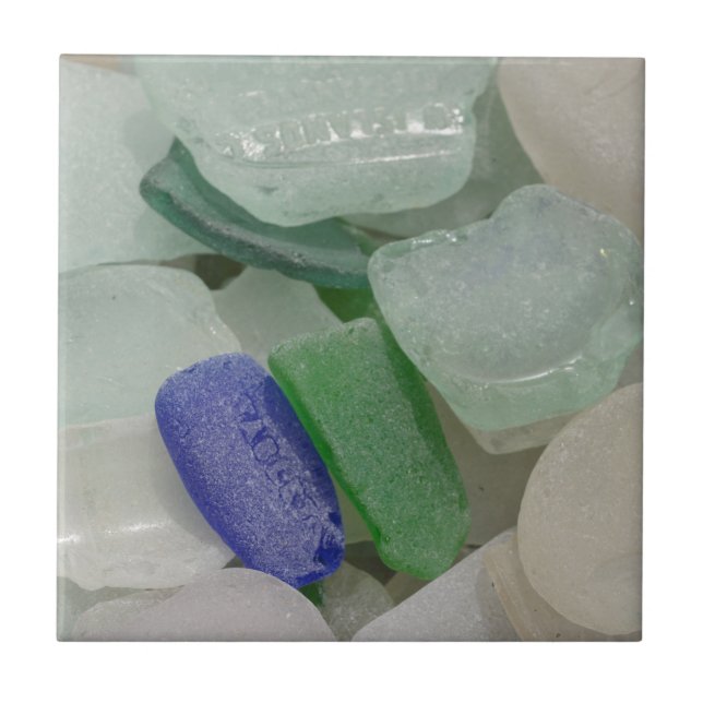 Blasses Strandglas Fliese (Vorderseite)
