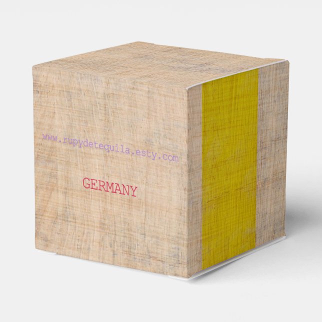 Blassfarbe Rustikal Geschenkschachtel (Rückseite)