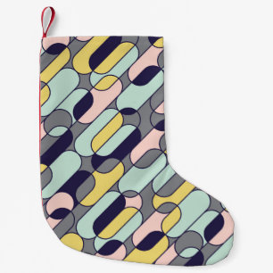 Blassfarben Geometrie: Retro-Muster Kleiner Weihnachtsstrumpf