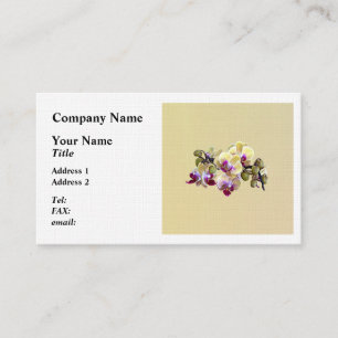 Blassgelb und Magenta Phalaenopsis Orchideen Visitenkarte