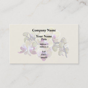 Blassgelb und Magenta Phalaenopsis Orchideen Visitenkarte