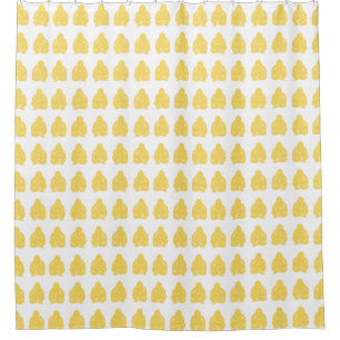 Blassgelbe Asiatische Moods Buddah Boys Duschvorhang
