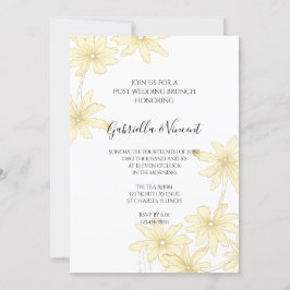 Blassgelbe Milchmahlzeiten Post Wedding Brunch Einladung
