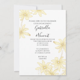 Blassgelbe Nachrichten über die Partei des weißen  Einladung