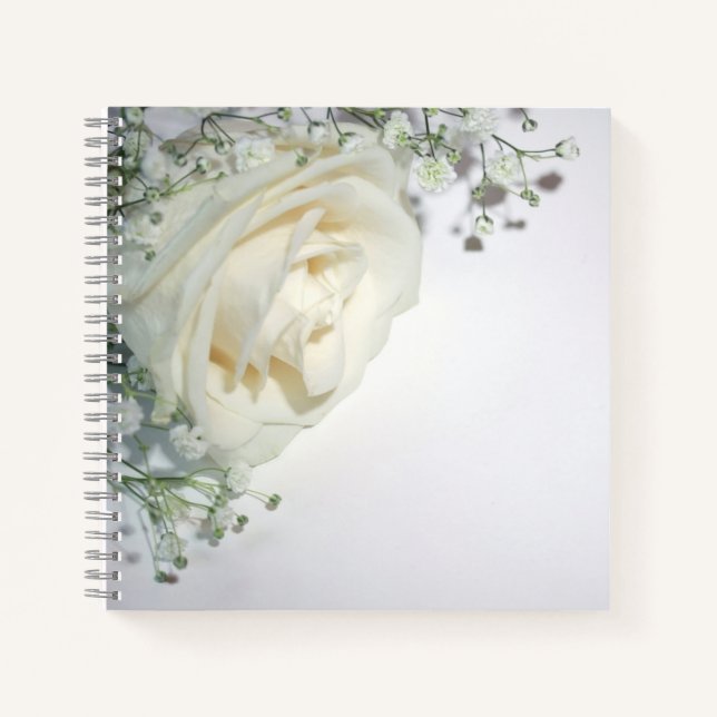 Blassgelbe Rose Corner Notebook Notizbuch (Vorderseite)