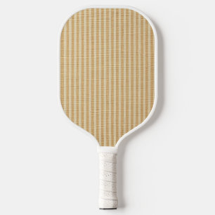 Blassgelbe Streifen Durchwirkter Stoffmuster Pickleball Schläger