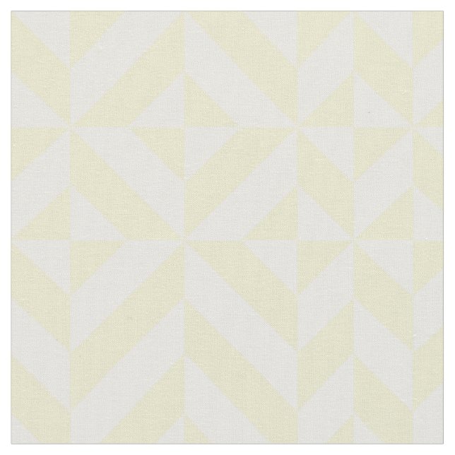 Blassgelbes geometrisches Deko Cube-Muster Stoff (Nahaufnahme)