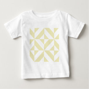 Blassgold geometrisches Deco-Würfelmuster Baby T-shirt