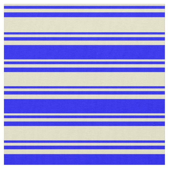 Blassgoldene und blaue Streifen Stoff (Nahaufnahme)