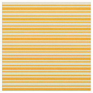 Blassgoldene und orangefarbene Muster Stoff
