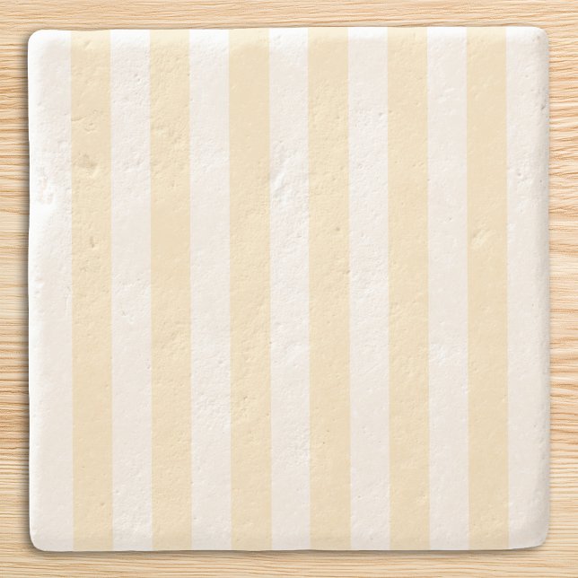 Blaßgoldene vertikale Streifen Steinuntersetzer (Pale Gold Vertical Stripes Stone Coaster)