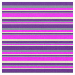 Blassgoldenrod, Fuchsia, Slate Gray und Indigo Stoff