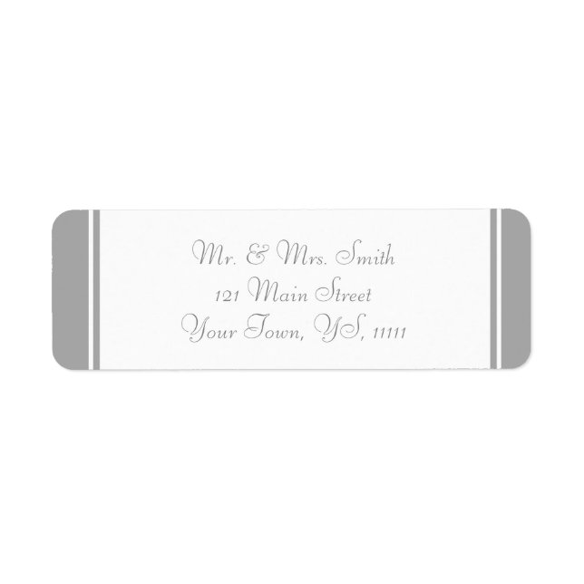 Blassgraue Rücksendeadresse (Vorne)