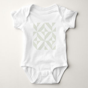 Blassgraues geometrisches Deko Cube Pattern Baby Strampler
